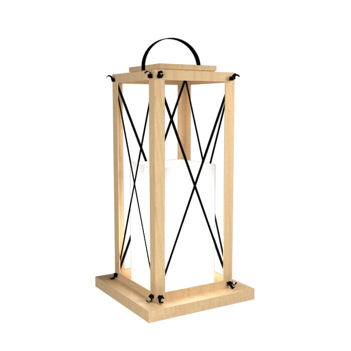 Clean 1-Light Floor Lamp in Maple