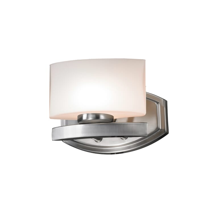 Z-Lite Galati 1-Light Bathroom Vanity Light In Brushed Nickel Z-Lite Galati 1-Light Bathroom Vanity Light In Brushed Nickel