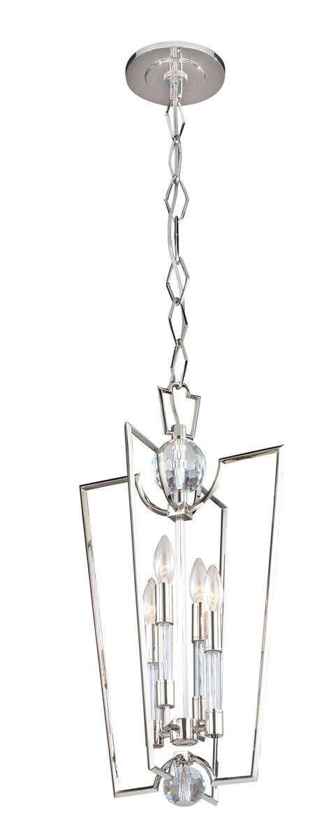 Waterloo 4-Light 26" Pendant Light in Polished Nickel