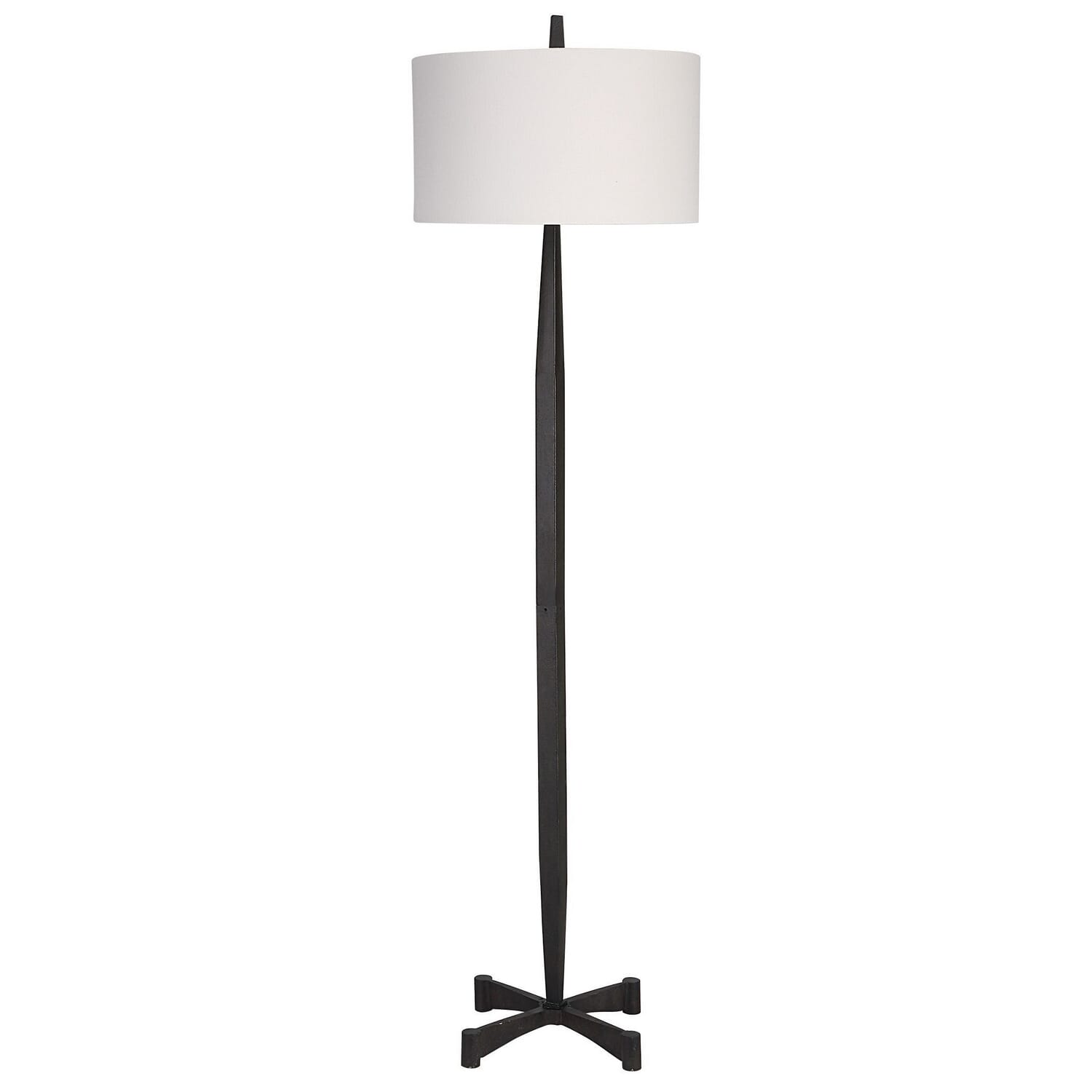 Aged Black One Light Floor Lamp from the Counteract Collection