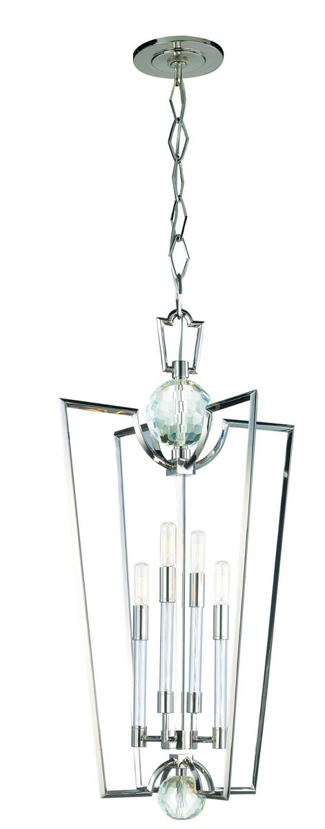 Waterloo 4-Light 34" Pendant Light in Polished Nickel