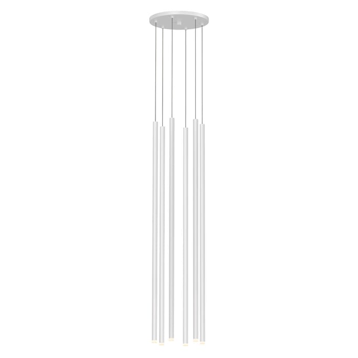 Sonneman Light Chimes 6-Light 33" Pendant Light in Satin White Sonneman Light Chimes 6-Light 33" Pendant Light in Satin White