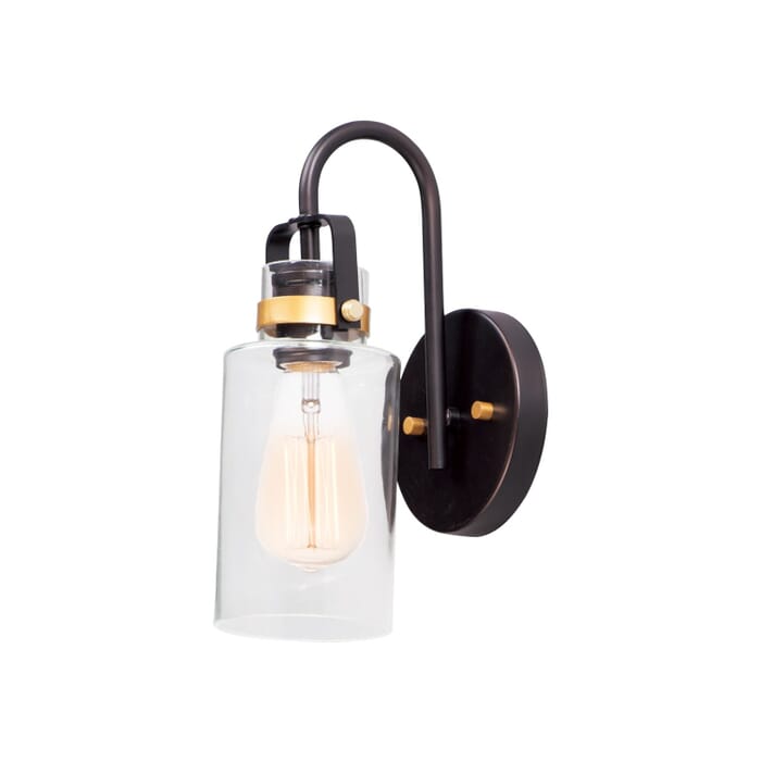 Maxim Magnolia Wall Sconce in Bronze and Gold Maxim Magnolia Wall Sconce in Bronze and Gold