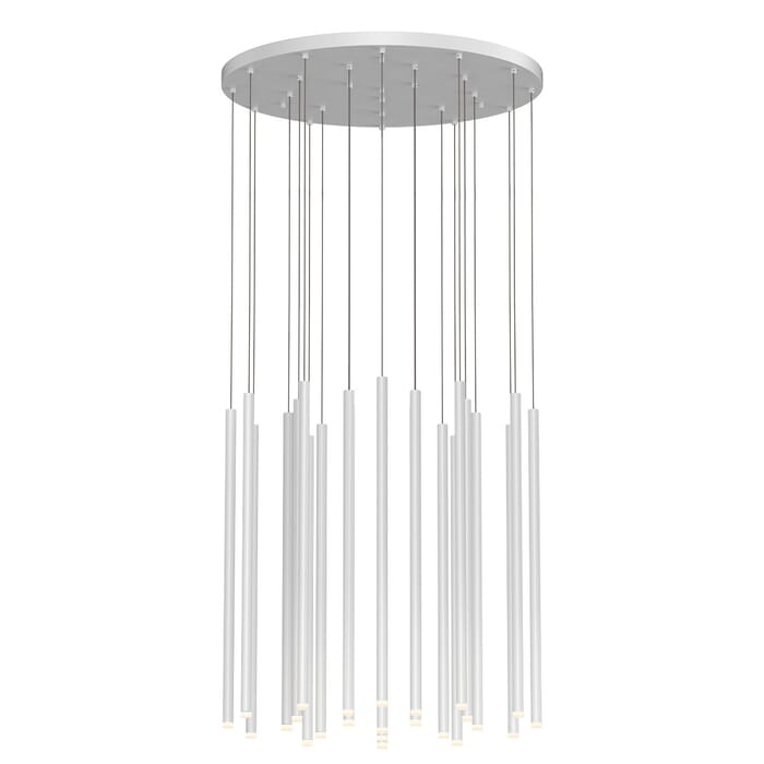 Sonneman Light Chimes 24-Light 25" Pendant Light in Satin White Sonneman Light Chimes 24-Light 25" Pendant Light in Satin White