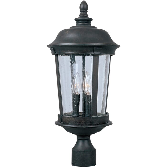 Maxim Lighting Dover DC 3-Lt 25.5" Outdoor Post Mt., Bronze Maxim Lighting Dover DC 3-Lt 25.5" Outdoor Post Mt., Bronze