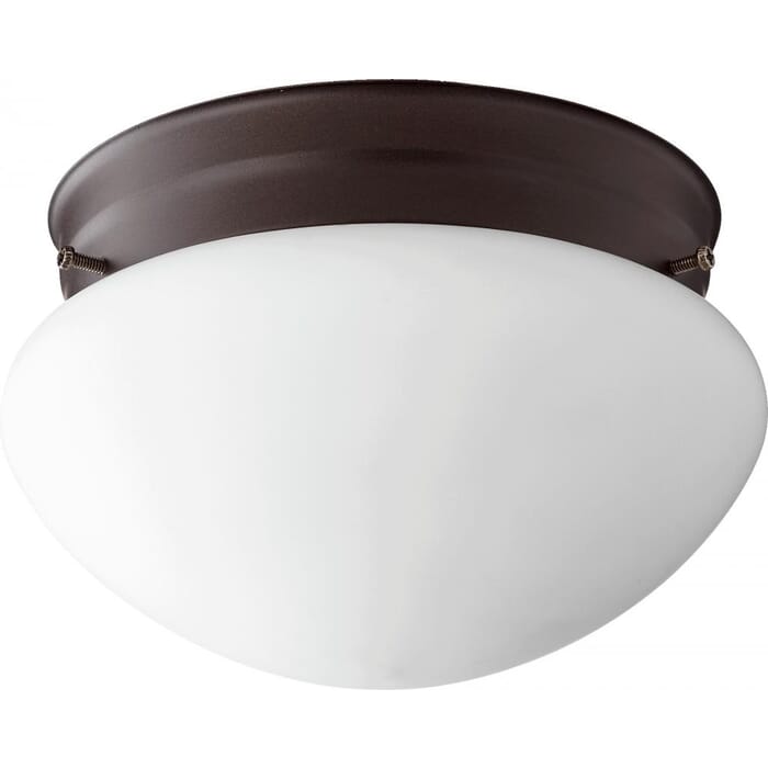 Quorum Quorum Home 7" Ceiling Light in Oiled Bronze with Satin Opal Quorum Quorum Home 7" Ceiling Light in Oiled Bronze with Satin Opal