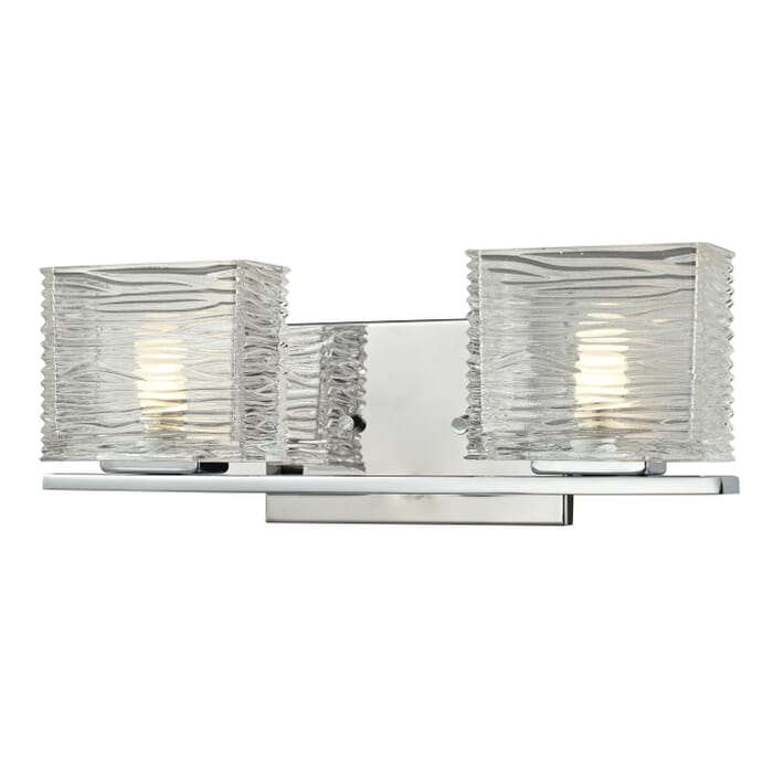 Z-Lite Jaol 2-Light Bathroom Vanity Light In Chrome Z-Lite Jaol 2-Light Bathroom Vanity Light In Chrome
