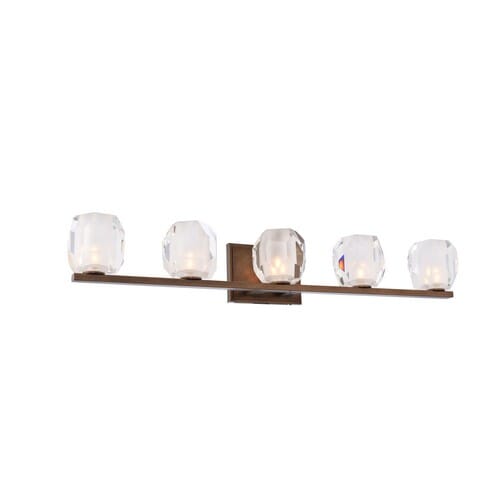 Kalco Regent 5-Light 32" Bathroom Vanity Light in Vintage Bronze