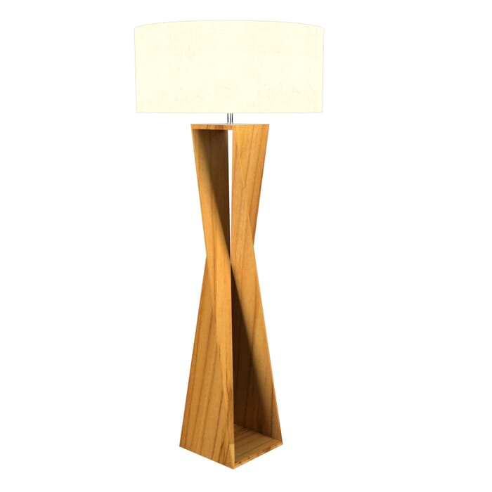 Spin 1-Light Floor Lamp in Teak Spin 1-Light Floor Lamp in Teak