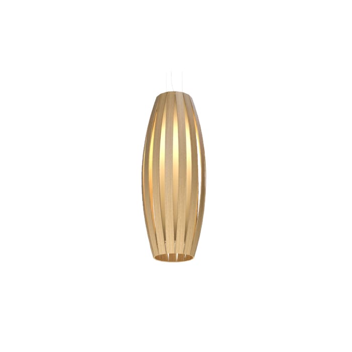 Barrel 1-Light Pendant in Louro Freijo Barrel 1-Light Pendant in Louro Freijo