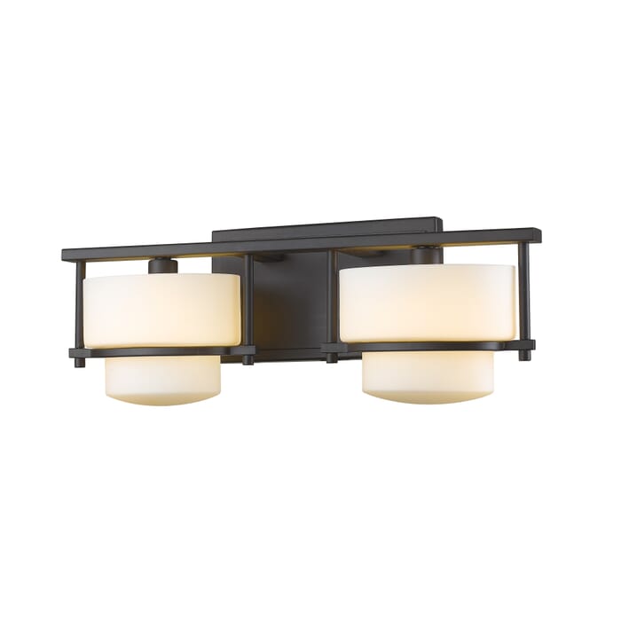 Z-Lite Porter 2-Light Bathroom Vanity Light In Bronze Z-Lite Porter 2-Light Bathroom Vanity Light In Bronze