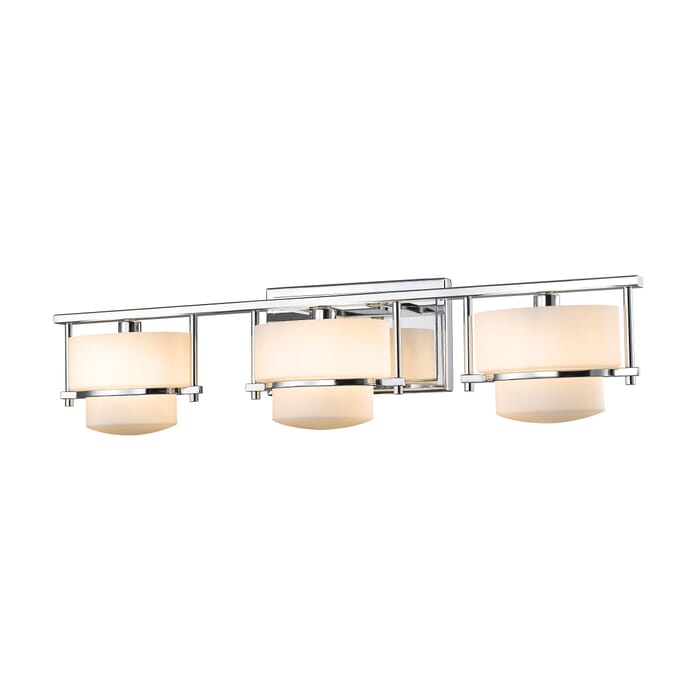 Z-Lite Porter 3-Light Bathroom Vanity Light In Chrome Z-Lite Porter 3-Light Bathroom Vanity Light In Chrome