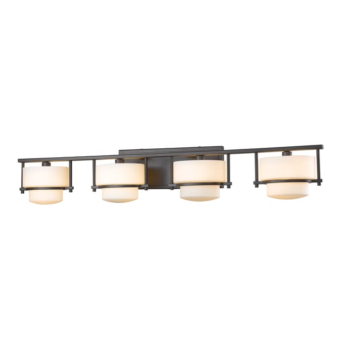 Z-Lite Porter 4-Light Bathroom Vanity Light In Bronze Z-Lite Porter 4-Light Bathroom Vanity Light In Bronze