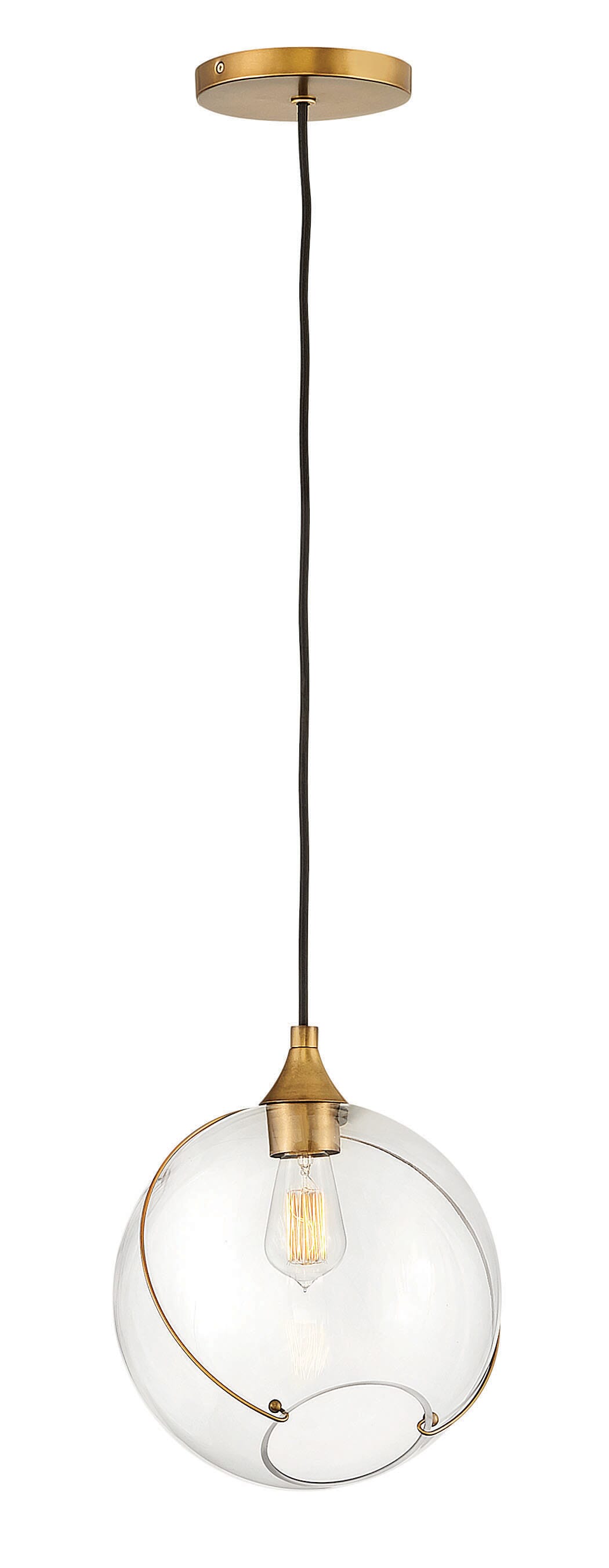 Skye 1-Light Pendant In Heritage Brass