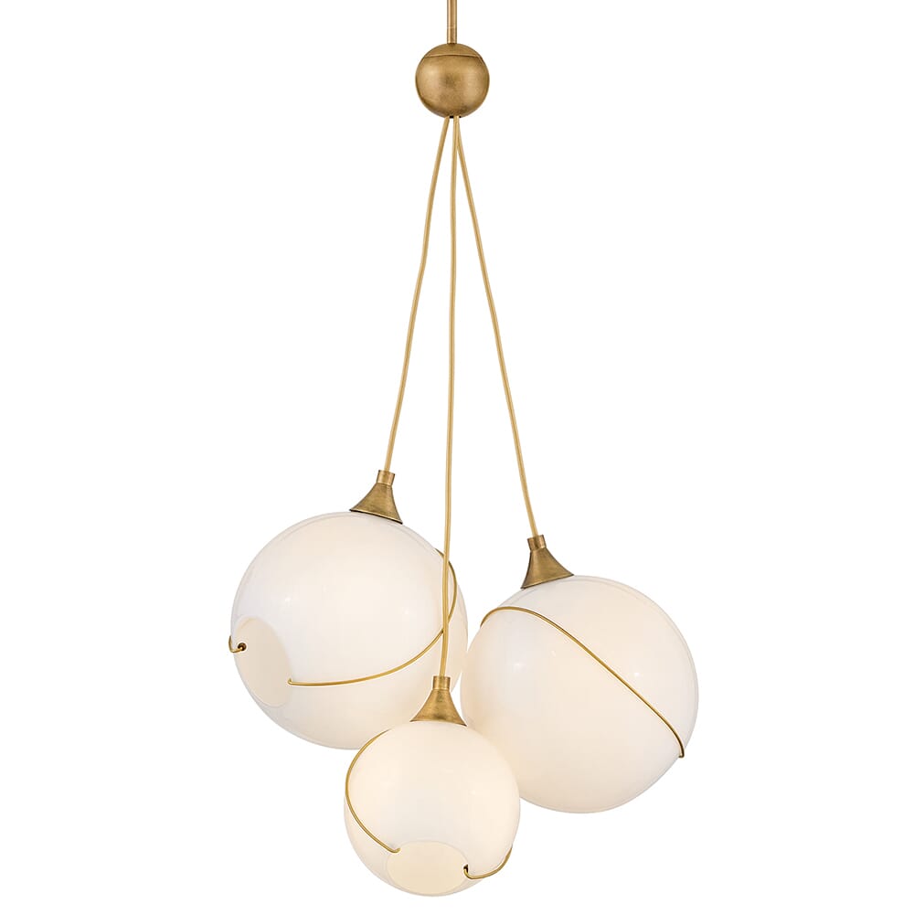 Heritage Brass LED Pendant from the Skye Collection