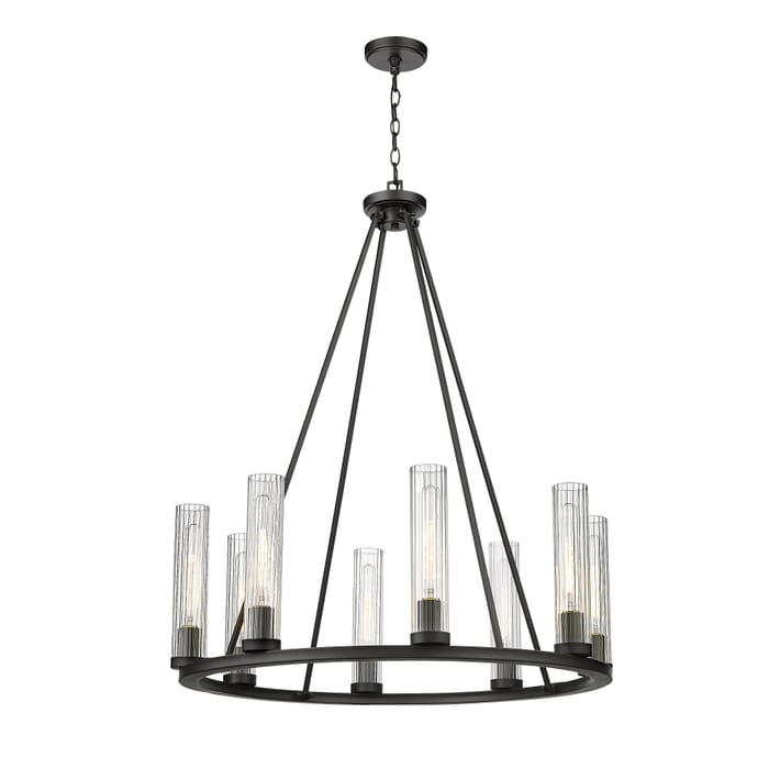Z-Lite Beau 8-Light Chandelier In Bronze Z-Lite Beau 8-Light Chandelier In Bronze