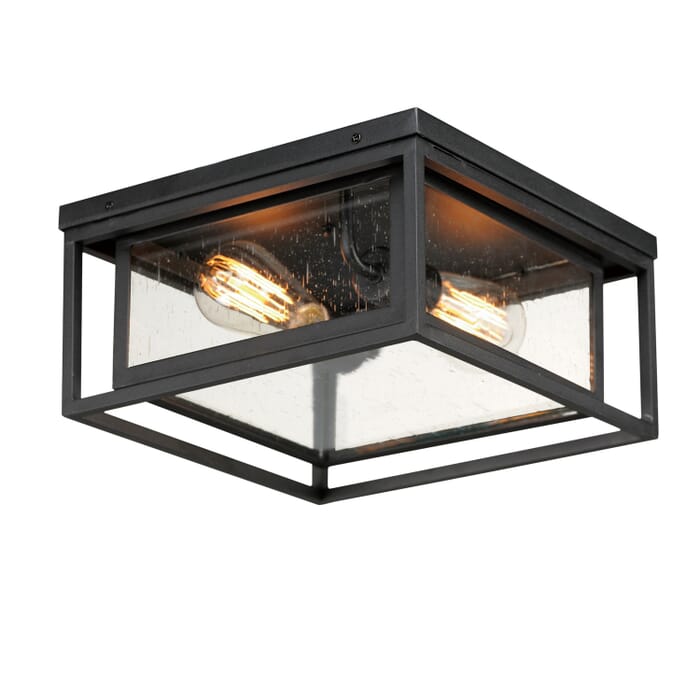 Cabana 2-Light Outdoor Flush Mount in Black Cabana 2-Light Outdoor Flush Mount in Black