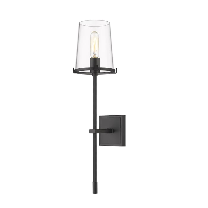 Z-Lite Callista 1-Light Wall Sconce In Matte Black Z-Lite Callista 1-Light Wall Sconce In Matte Black