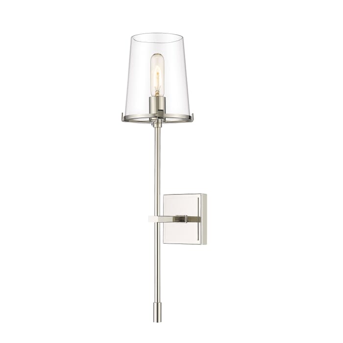 Z-Lite Callista 1-Light Wall Sconce In Polished Nickel Z-Lite Callista 1-Light Wall Sconce In Polished Nickel