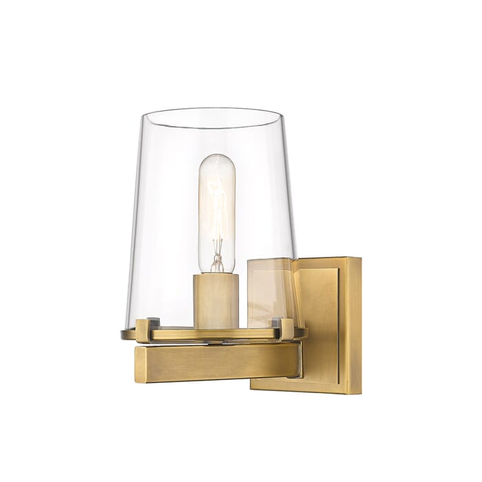 Z-Lite Callista 1-Light Bathroom Vanity Light In Rubbed Brass Z-Lite Callista 1-Light Bathroom Vanity Light In Rubbed Brass