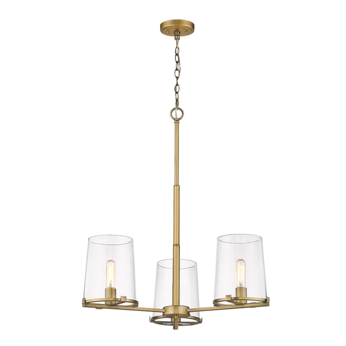 Z-Lite Callista 3-Light Chandelier In Rubbed Brass Z-Lite Callista 3-Light Chandelier In Rubbed Brass