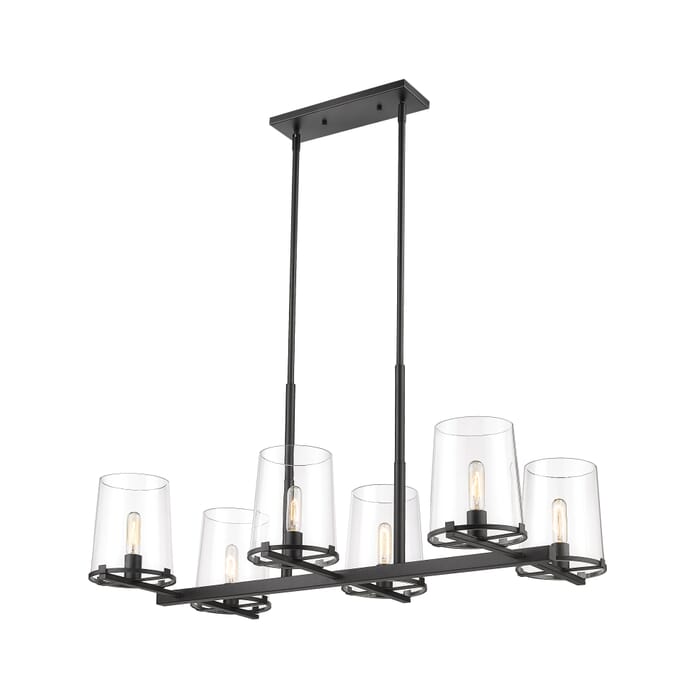 Z-Lite Callista 6-Light Chandelier In Matte Black Z-Lite Callista 6-Light Chandelier In Matte Black