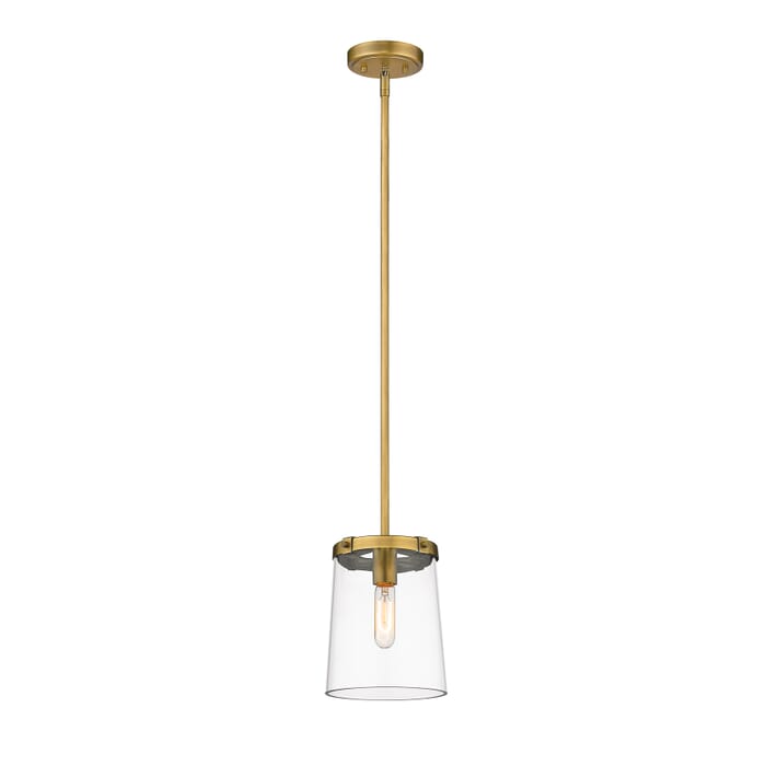 Z-Lite Callista 1-Light Mini Pendant Light In Rubbed Brass Z-Lite Callista 1-Light Mini Pendant Light In Rubbed Brass