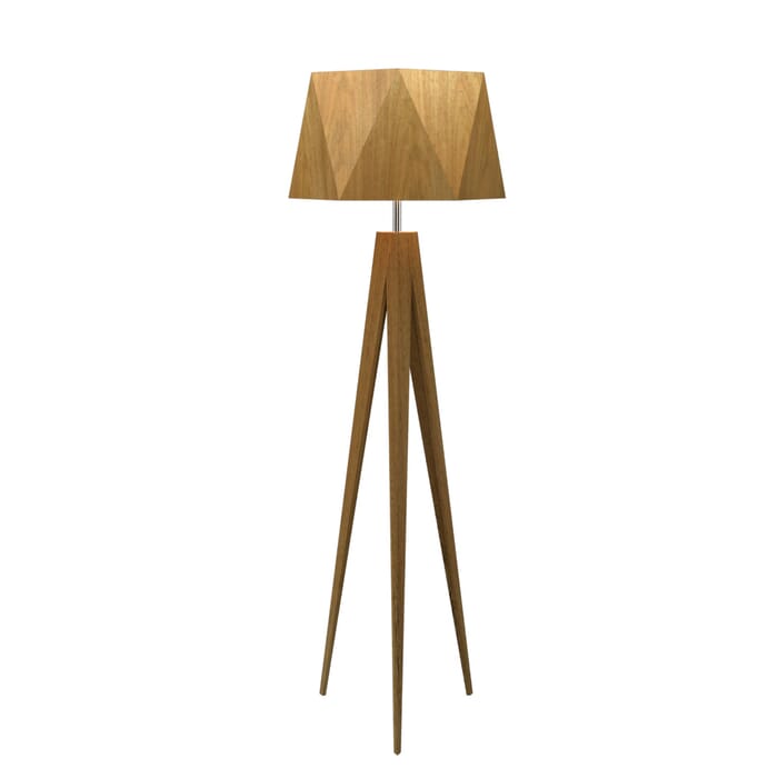 Facet 1-Light Floor Lamp in Louro Freijo Facet 1-Light Floor Lamp in Louro Freijo