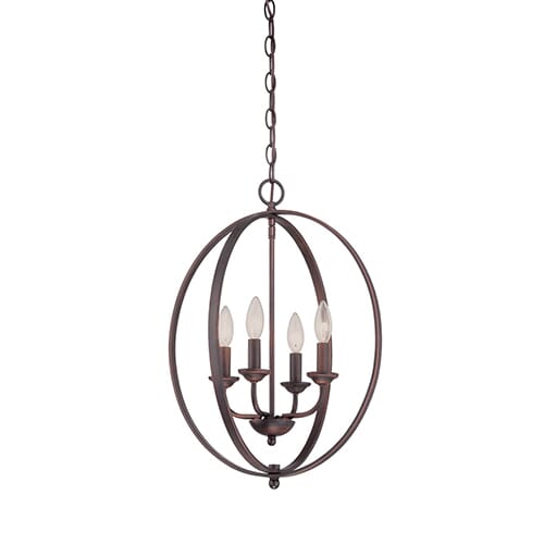 3000 Series 4-Light Pendant in Rubbed Bronze