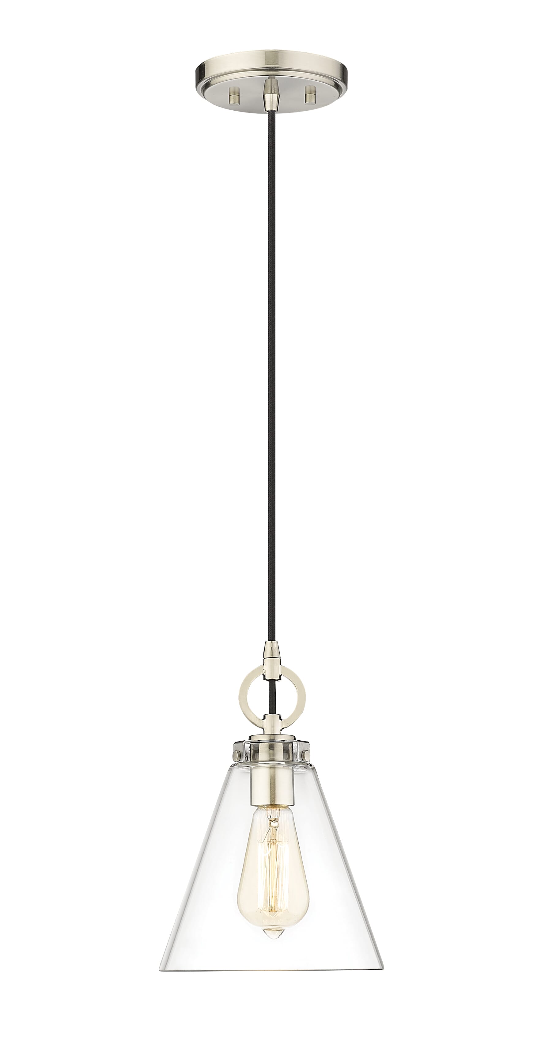 Z-Lite Harper 1-Light Pendant Light In Brushed Nickel