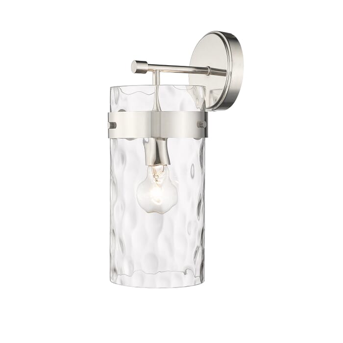 Z-Lite Fontaine 1-Light Wall Sconce In Polished Nickel Z-Lite Fontaine 1-Light Wall Sconce In Polished Nickel