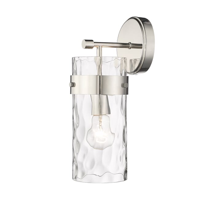Z-Lite Fontaine 1-Light Wall Sconce In Polished Nickel Z-Lite Fontaine 1-Light Wall Sconce In Polished Nickel