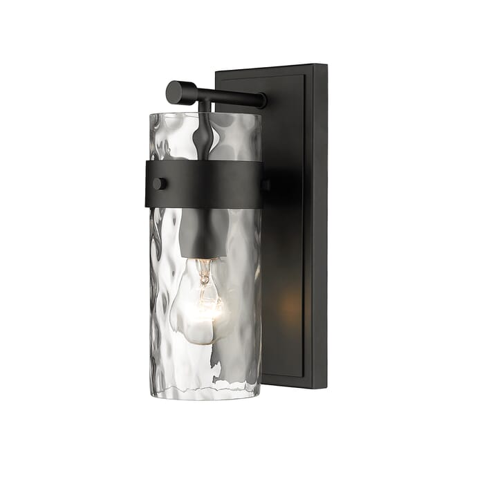 Z-Lite Fontaine 1-Light Bathroom Vanity Light In Matte Black Z-Lite Fontaine 1-Light Bathroom Vanity Light In Matte Black