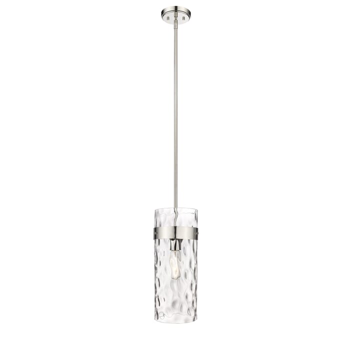 Z-Lite Fontaine 1-Light Pendant Light In Polished Nickel Z-Lite Fontaine 1-Light Pendant Light In Polished Nickel