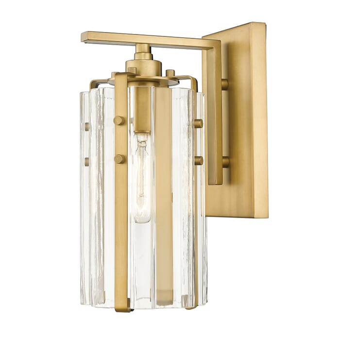 Z-Lite Alverton 1-Light Wall Sconce In Rubbed Brass Z-Lite Alverton 1-Light Wall Sconce In Rubbed Brass