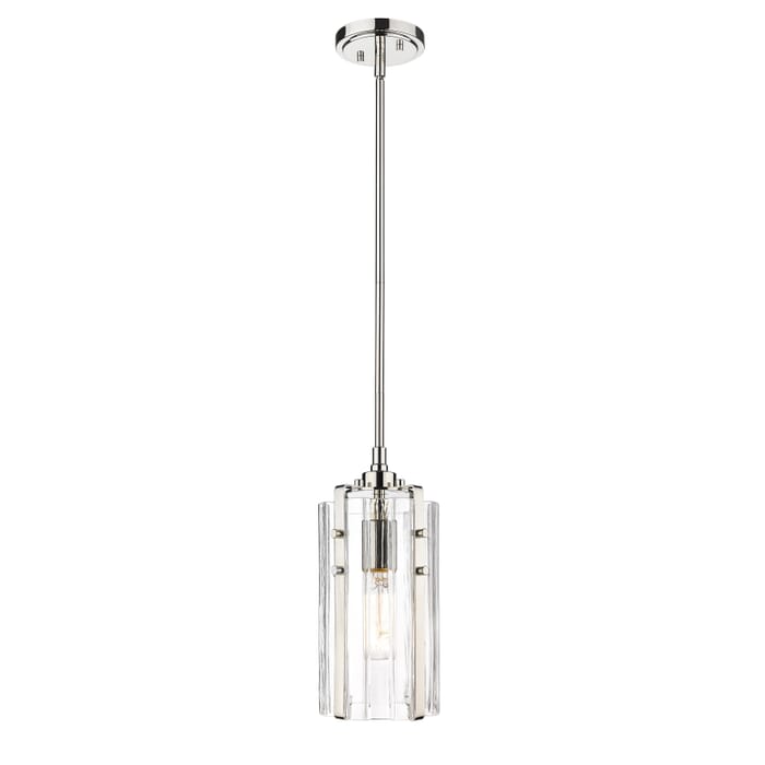 Z-Lite Alverton 1-Light Mini Pendant Light In Polished Nickel Z-Lite Alverton 1-Light Mini Pendant Light In Polished Nickel