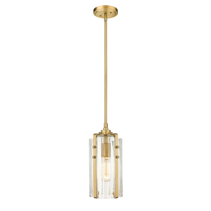 Z-Lite Alverton 1-Light Mini Pendant Light In Rubbed Brass Z-Lite Alverton 1-Light Mini Pendant Light In Rubbed Brass