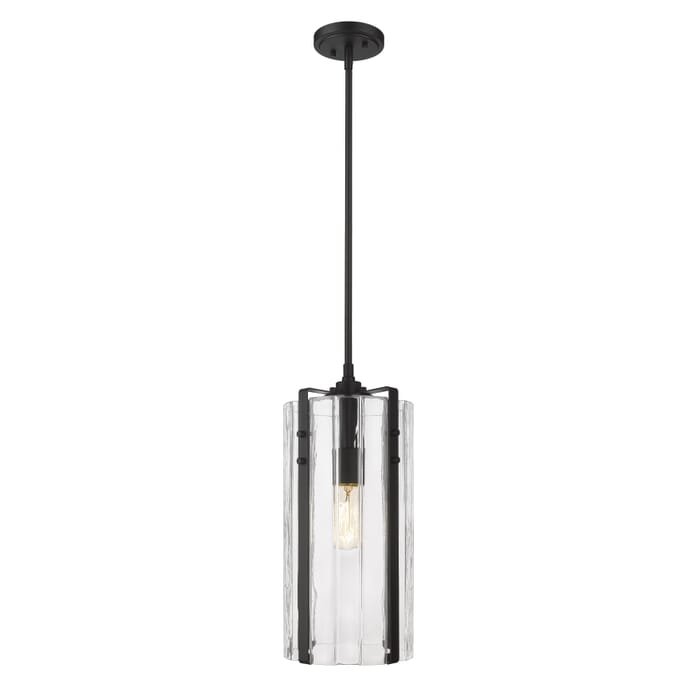 Z-Lite Alverton 1-Light Pendant Light In Matte Black Z-Lite Alverton 1-Light Pendant Light In Matte Black