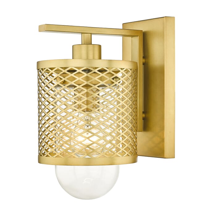Z-Lite Kipton 1-Light Wall Sconce In Rubbed Brass Z-Lite Kipton 1-Light Wall Sconce In Rubbed Brass
