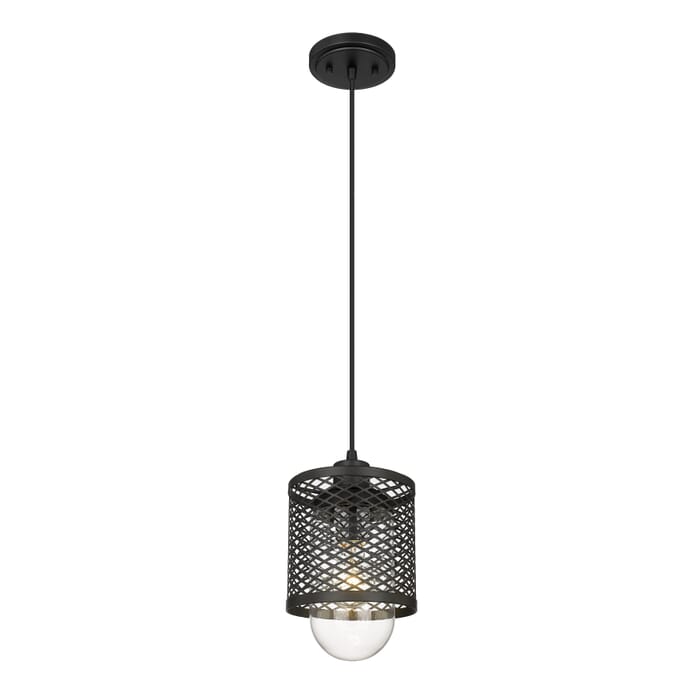 Z-Lite Kipton 1-Light Mini Pendant Light In Matte Black Z-Lite Kipton 1-Light Mini Pendant Light In Matte Black