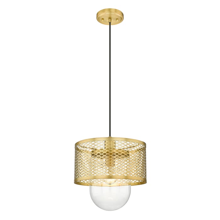 Z-Lite Kipton 1-Light Pendant Light In Rubbed Brass Z-Lite Kipton 1-Light Pendant Light In Rubbed Brass