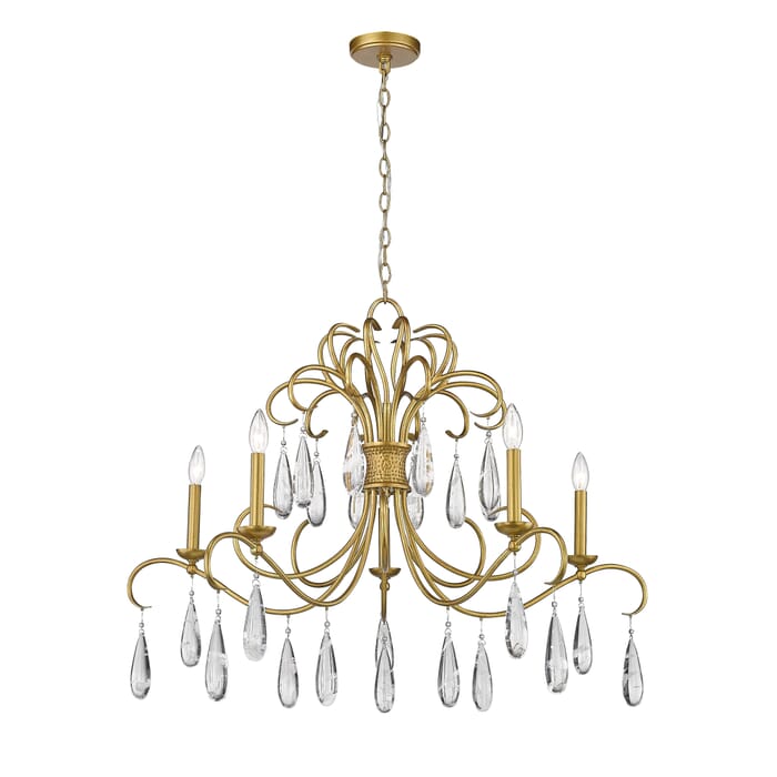 Amara 5-Light Chandelier in Gilded Gold Amara 5-Light Chandelier in Gilded Gold