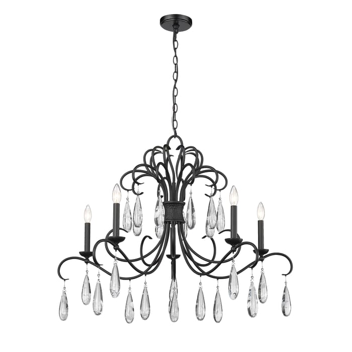 Amara 5-Light Chandelier in Matte Black Amara 5-Light Chandelier in Matte Black