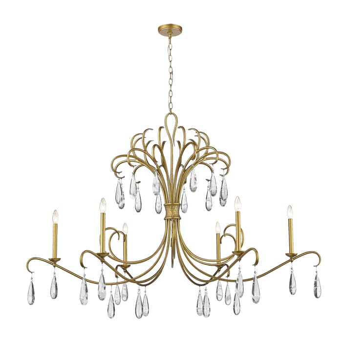 Amara 6-Light Chandelier in Gilded Gold Amara 6-Light Chandelier in Gilded Gold