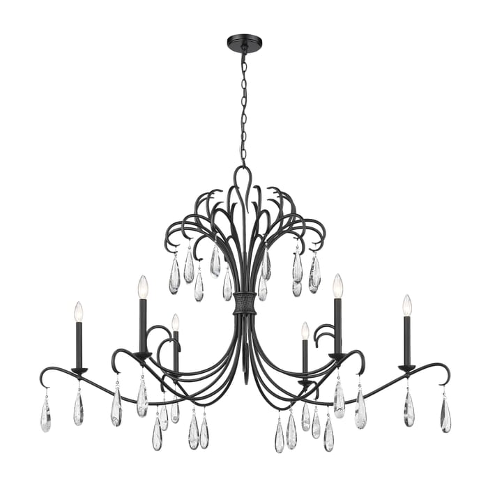 Amara 6-Light Chandelier in Matte Black Amara 6-Light Chandelier in Matte Black