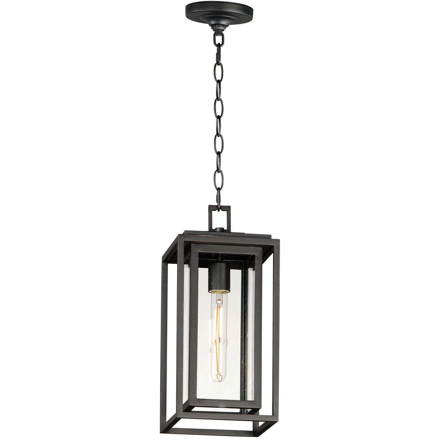 Cabana 1-Light Outdoor Pendant in Black