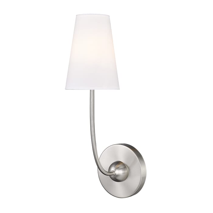 Shannon 1-Light Wall Sconce in Brushed Nickel Shannon 1-Light Wall Sconce in Brushed Nickel