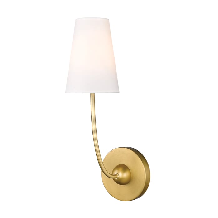 Shannon 1-Light Wall Sconce in Rubbed Brass Shannon 1-Light Wall Sconce in Rubbed Brass