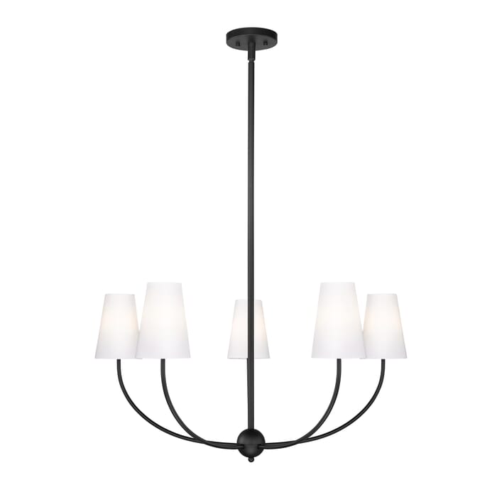 Shannon 5-Light Chandelier in Matte Black Shannon 5-Light Chandelier in Matte Black