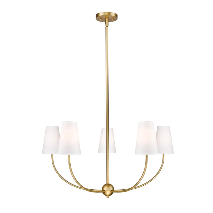 Shannon 5-Light Chandelier in Rubbed Brass Shannon 5-Light Chandelier in Rubbed Brass